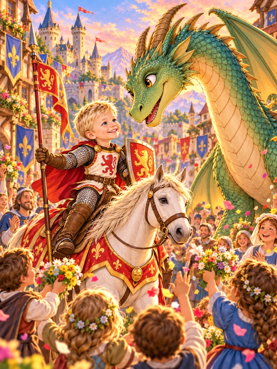 A whole kingdom celebrating in the town square