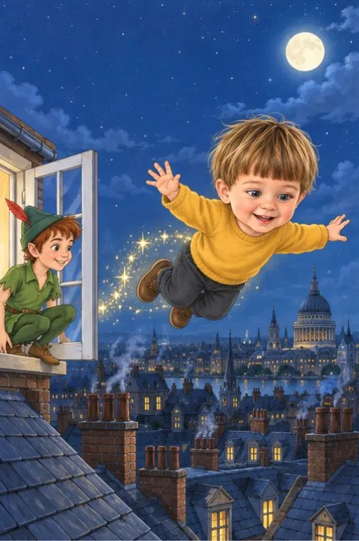 Page 1 of the public personalised peter pan sample book