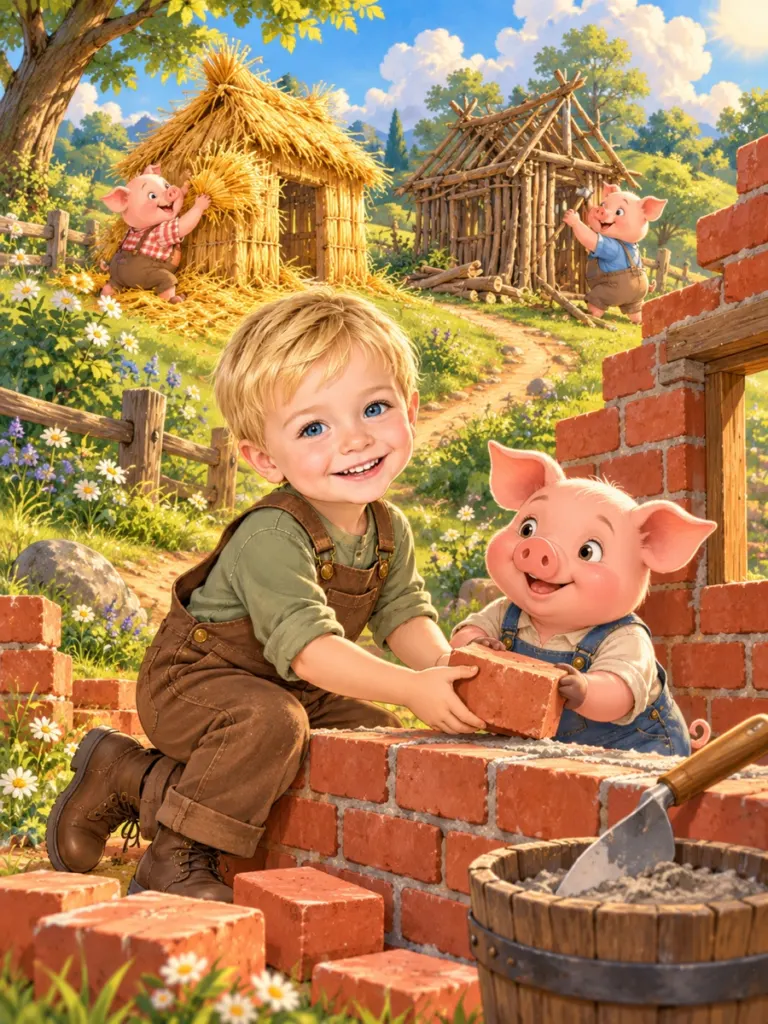 The Three Little Pigs — Straw, sticks, and good solid brick