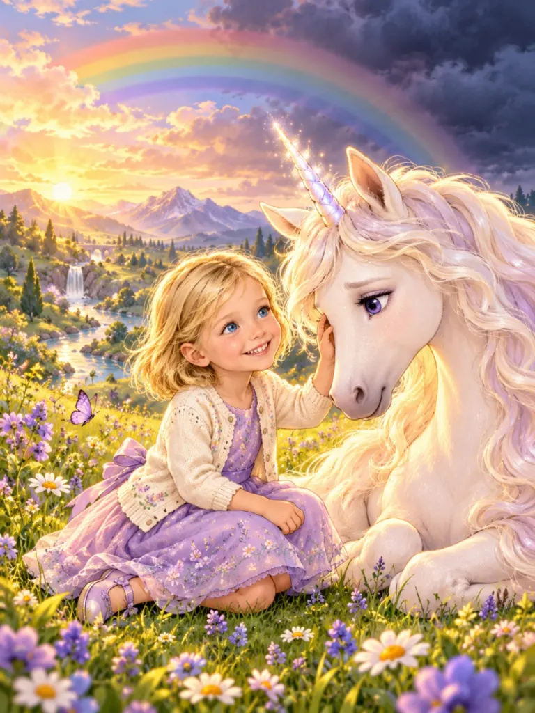 The Unicorn and the Rainbow — Seven colors, one brave little heart